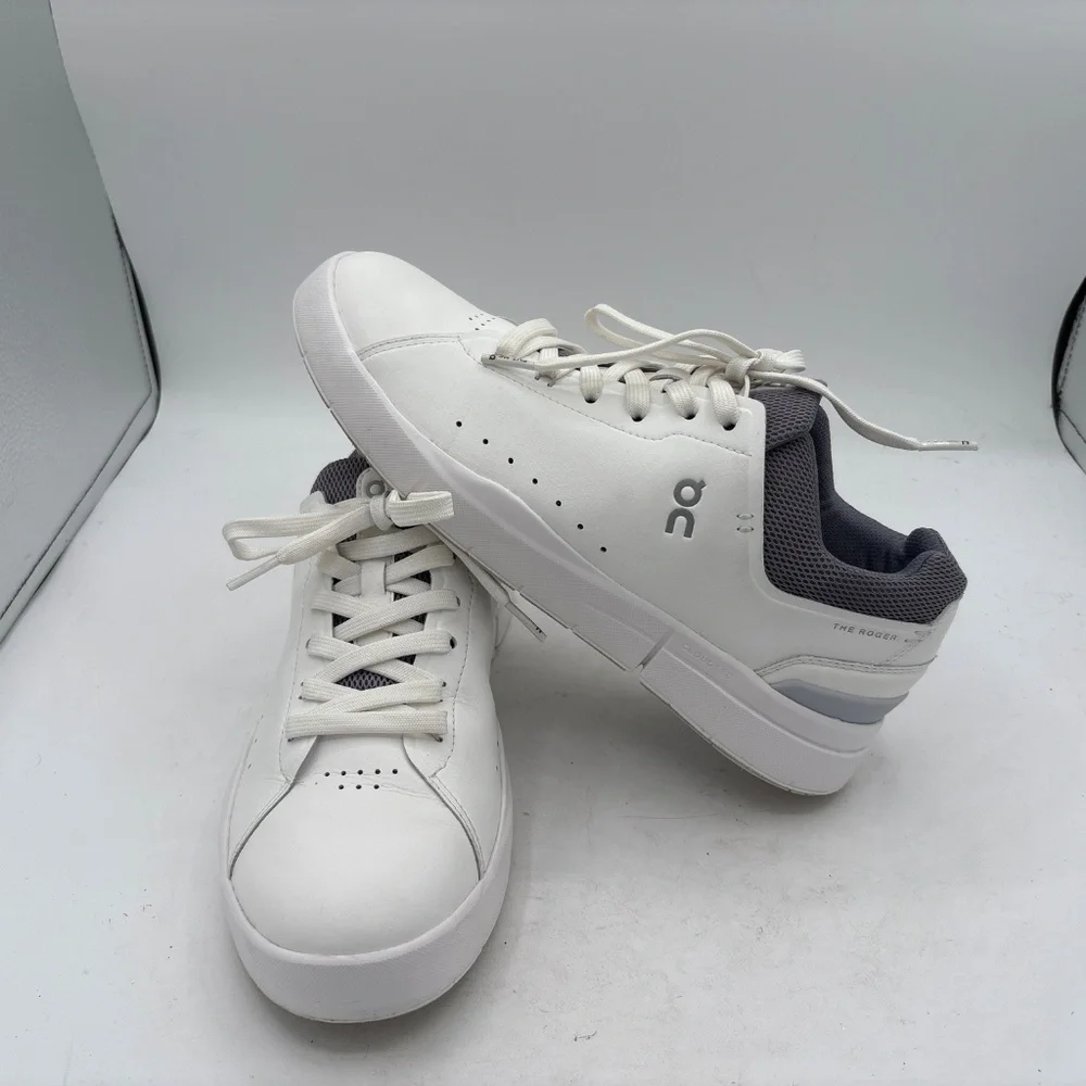 On Cloud The Roger Advantage White Fossil Sneaker 3WD10652763 Women's Size 10 - Picture 1 of 16